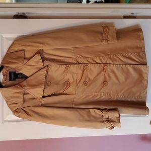 GEORGE double breasted car coat with sleeve epaulets and pockets,NWOT.